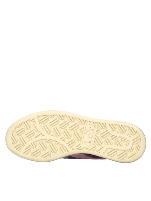 Leather and suede sneakers DIADORA HERITAGE | MI BASKET LOW METAL PIGSKIN USED WNVIOLA-ORO-ROSA